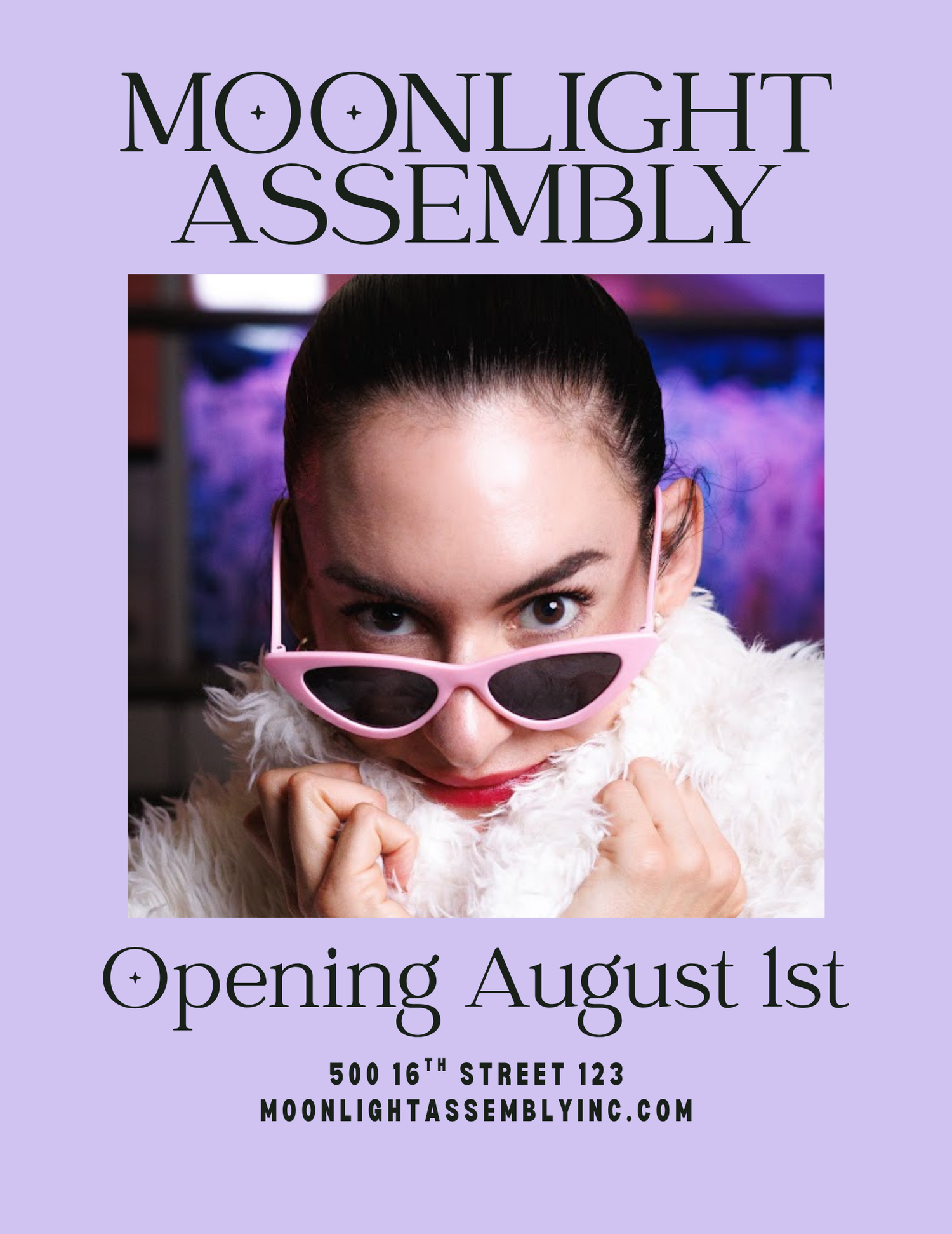 Moonlight Assembly Opening Flyer with a denver baddies saying come